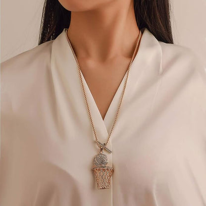 The "Clutch Shot" 3D Basketball Hoop Pendant & Chain