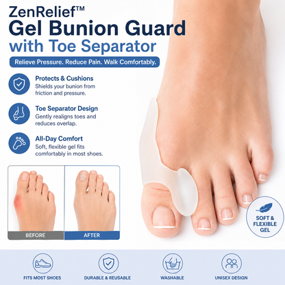 ZenRelief™ ComfortStep Gel Bunion Guard Toe Separator