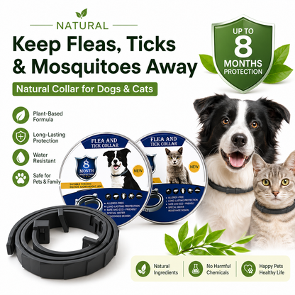 Natural Flea, Tick & Mosquito Collar for Dogs and Cats