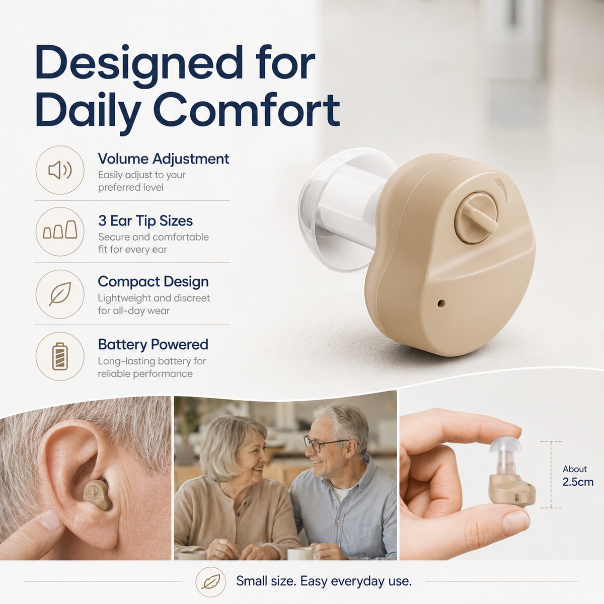 ClearVoice Discreet Invisible Hearing Amplifier