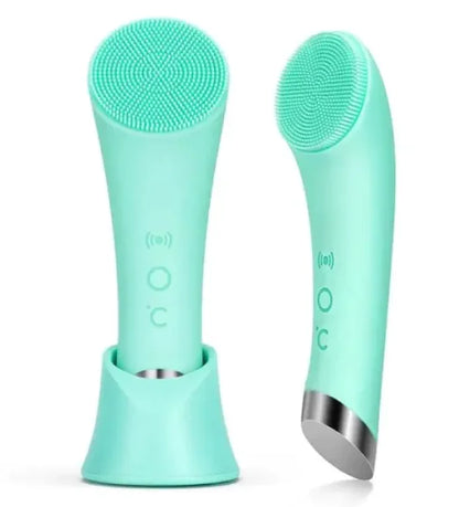 GlowPulse™ — Electric Silicone Facial Brush with Heating & Sonic Vibration ✨