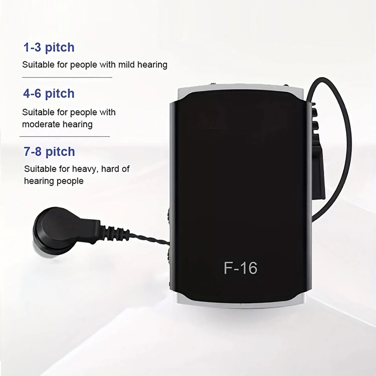 Portable Hearing Amplifier for Seniors | High-Power Sound Enhancement, Noise Reduction, Long Battery Life, Pocket-Sized Design