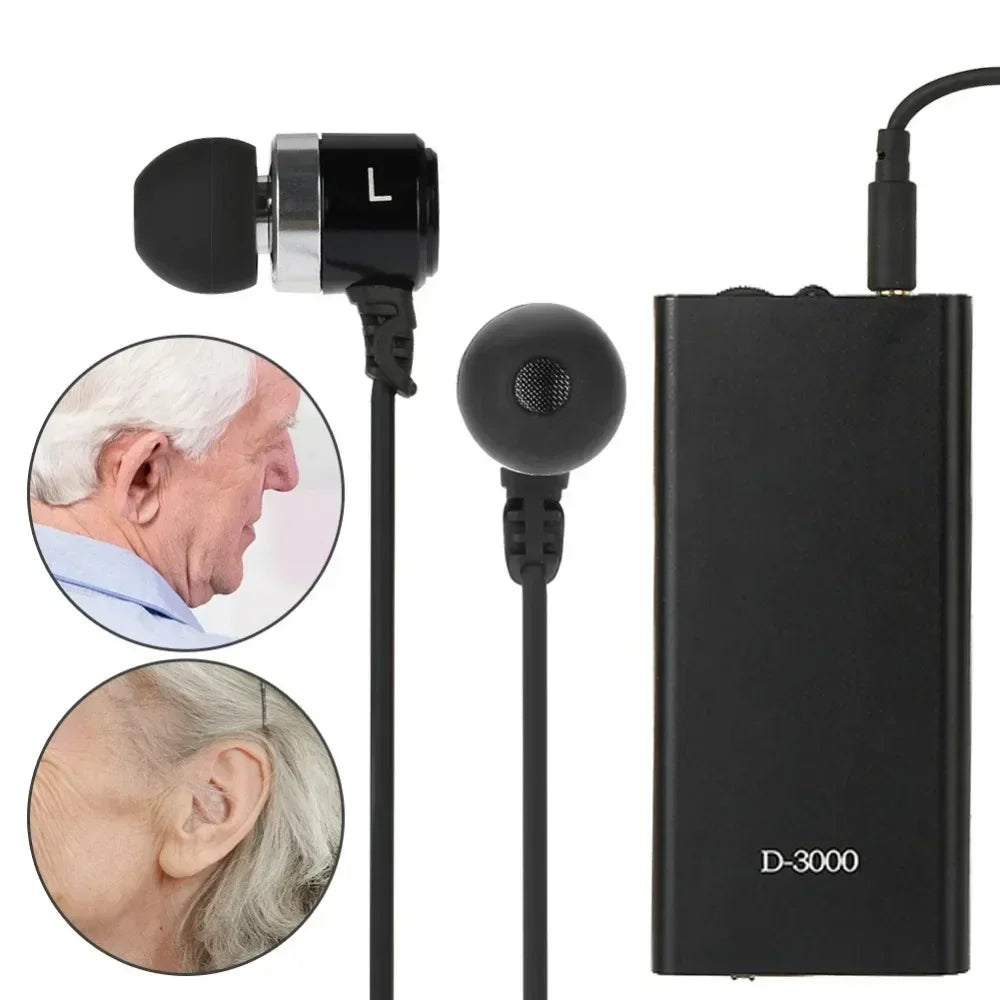 Pocket Sound Amplifier Adjustable Volume Ear Care Tools Rechargeable MP3 Portable Deaf Elderly Hearing Amplifier Headphones Tools New