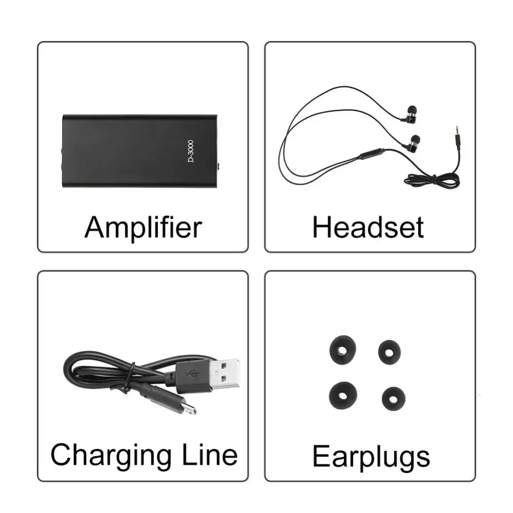 Pocket Sound Amplifier Adjustable Volume Ear Care Tools Rechargeable MP3 Portable Deaf Elderly Hearing Amplifier Headphones Tools New
