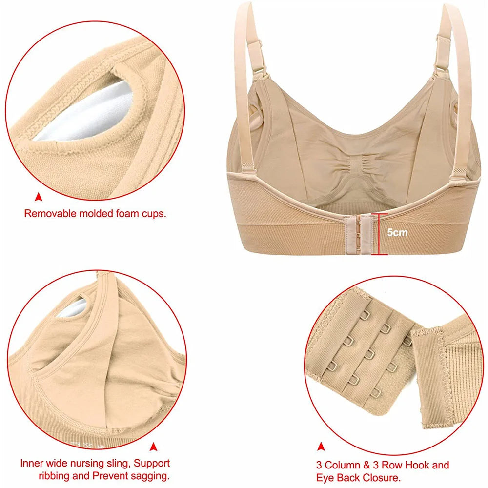 Seamless Wire-Free Maternity Nursing Bra