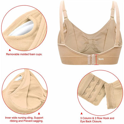 Seamless Wire-Free Maternity Nursing Bra