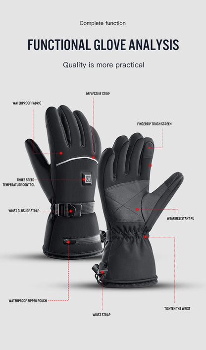 HeatShield™ Smart Heated Gloves – Waterproof, Windproof & Touchscreen
