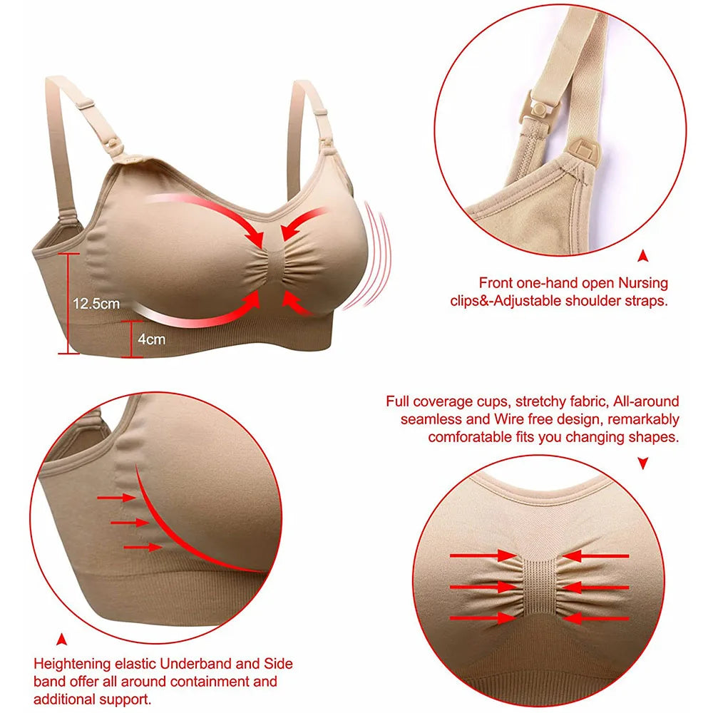 Seamless Wire-Free Maternity Nursing Bra