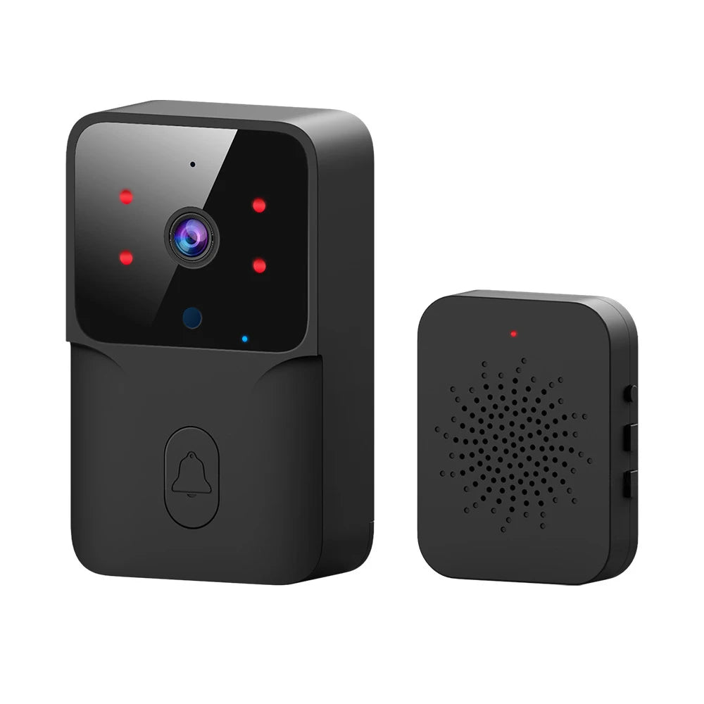 Smart WiFi Video Wireless Doorbell Night Vision Two Way Audio Alarm Notification Push Rechargeable Battery