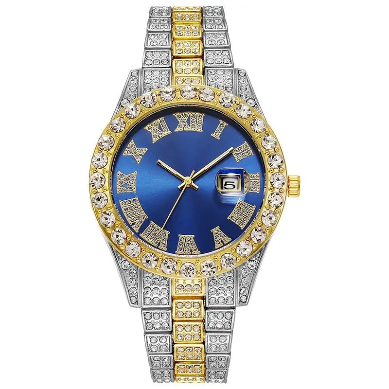 Aurelius Iced Out Gold-Tone Watch