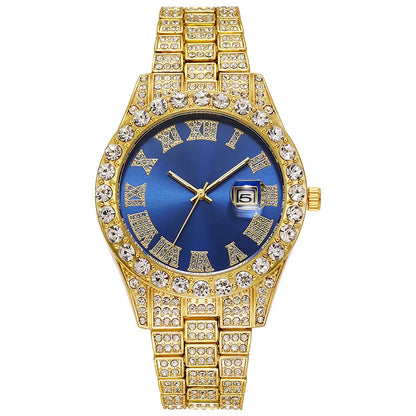 Aurelius Iced Out Gold-Tone Watch